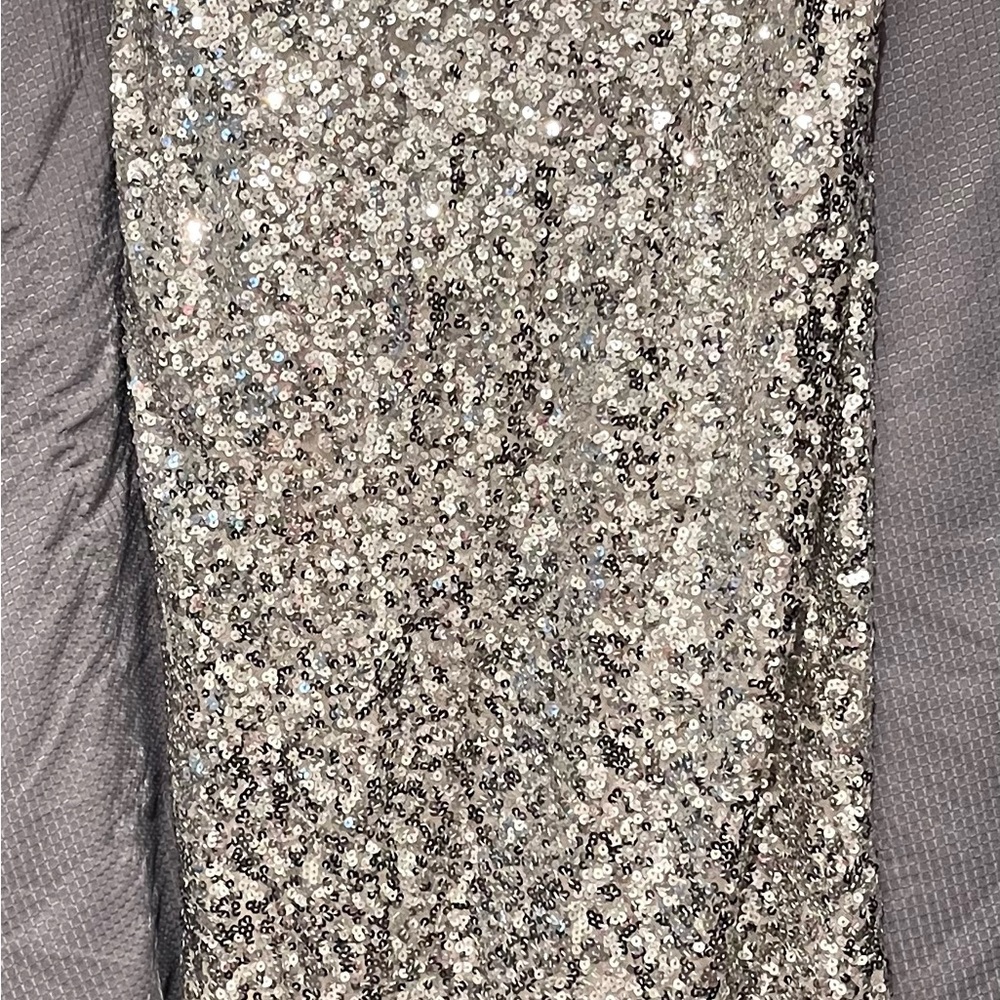 Lucky Brand Formal Silver Sequin Dress